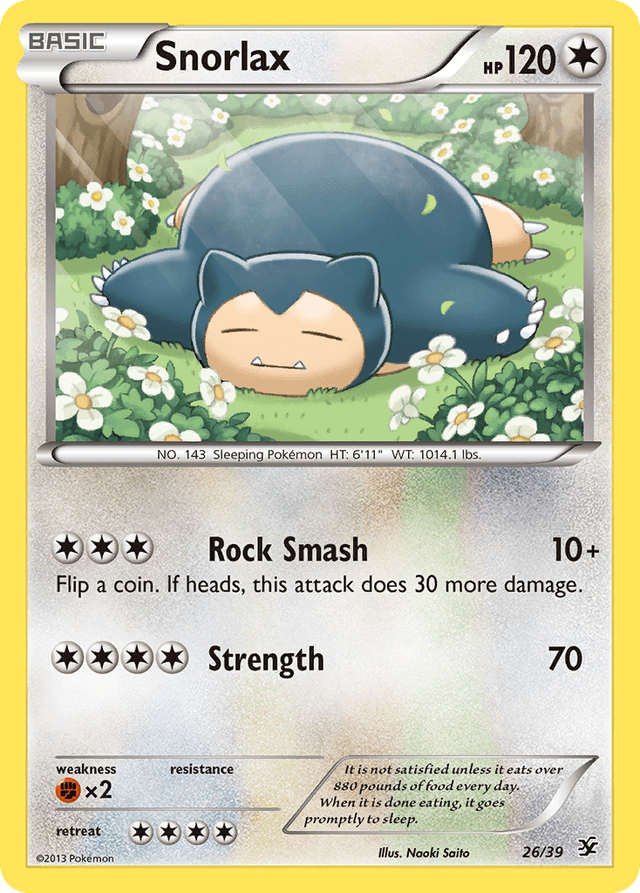 Carta Snorlax 26/39 do set Kalos Starter Set — Pokémon TCG | Bynx