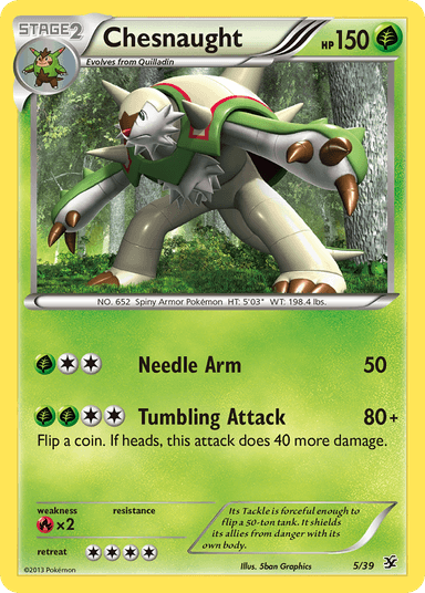 Carta Chesnaught 5/39 do set Kalos Starter Set — Pokémon TCG | Bynx