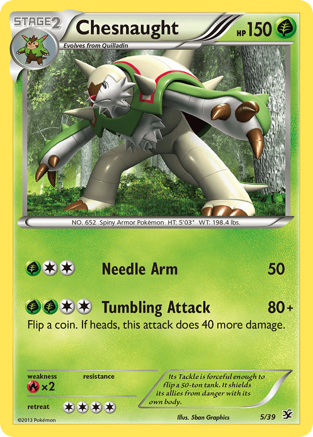 Carta Chesnaught 5/39 do set Kalos Starter Set — Pokémon TCG | Bynx