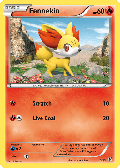 Carta Fennekin 8/39 do set Kalos Starter Set — Pokémon TCG | Bynx