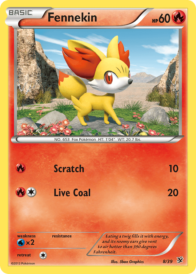Carta Fennekin 8/39 do set Kalos Starter Set — Pokémon TCG | Bynx