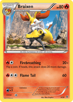 Braixen 9 — Kalos Starter Set