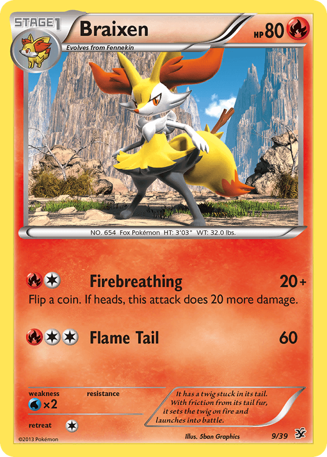 Carta Braixen 9/39 do set Kalos Starter Set — Pokémon TCG | Bynx