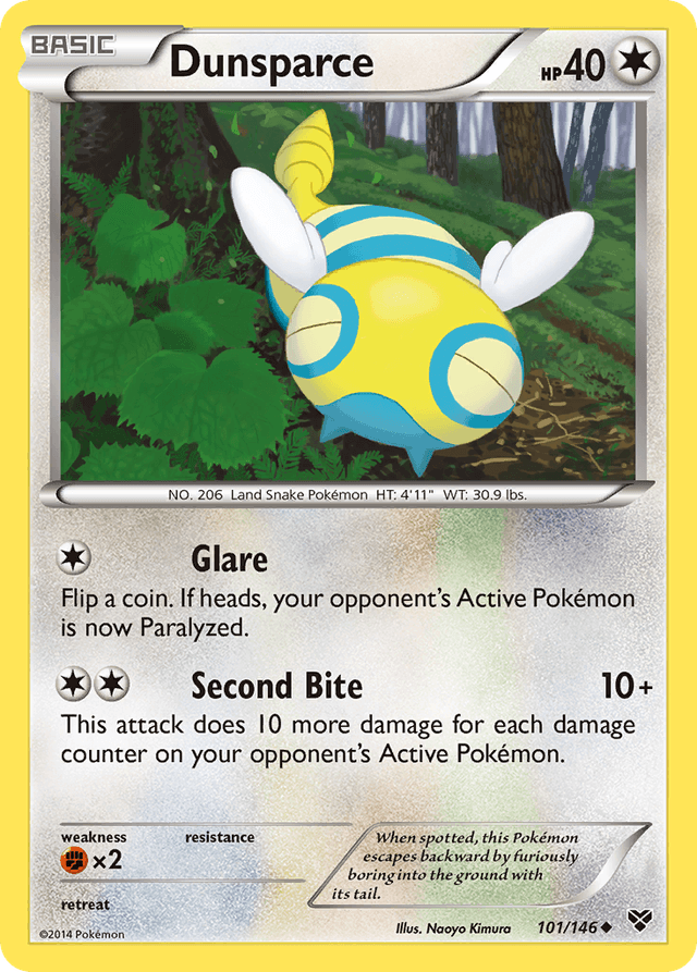 Carta Dunsparce 101/146 do set XY — Pokémon TCG | Bynx