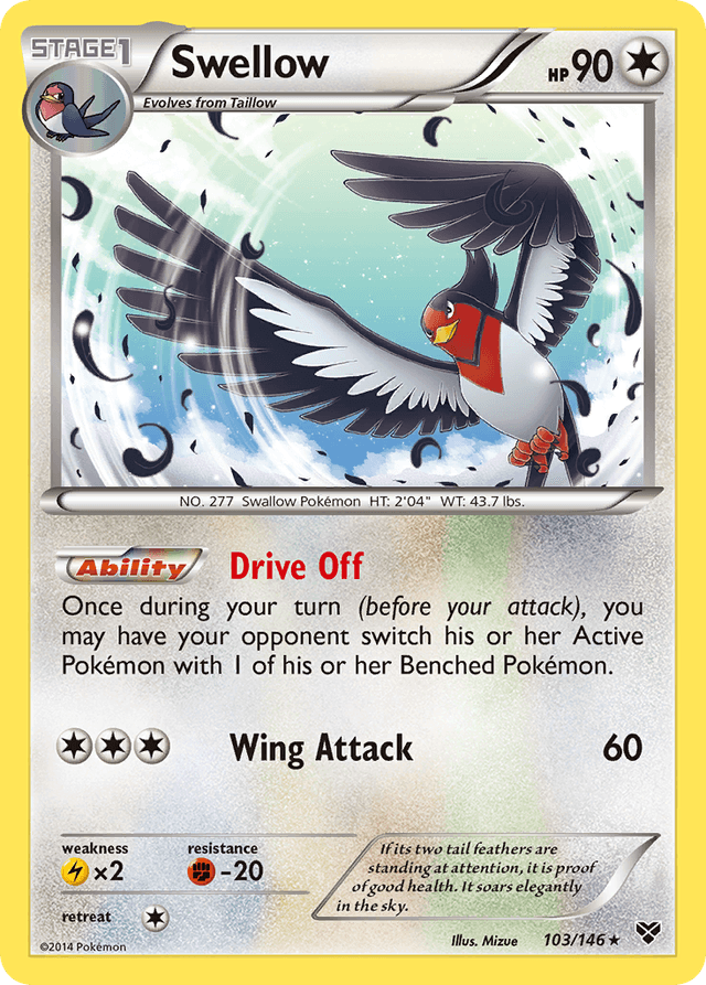Carta Swellow 103/146 do set XY — Pokémon TCG | Bynx