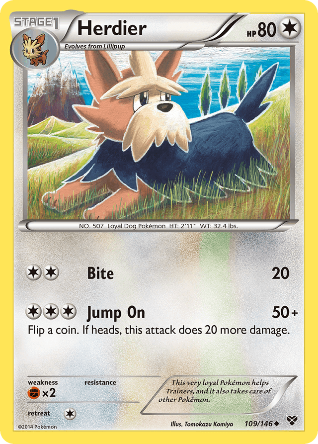 Carta Herdier 109/146 do set XY — Pokémon TCG | Bynx