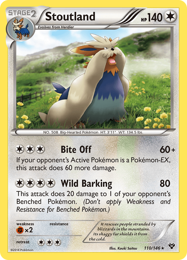 Carta Stoutland 110/146 do set XY — Pokémon TCG | Bynx