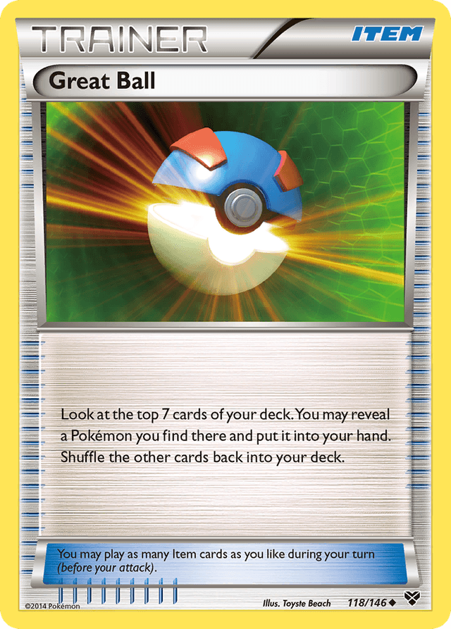 Carta Great Ball 118/146 do set XY — Pokémon TCG | Bynx