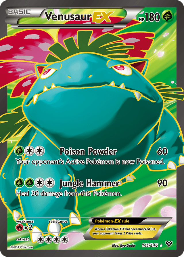 Carta Venusaur-EX 141/146 do set XY — Pokémon TCG | Bynx
