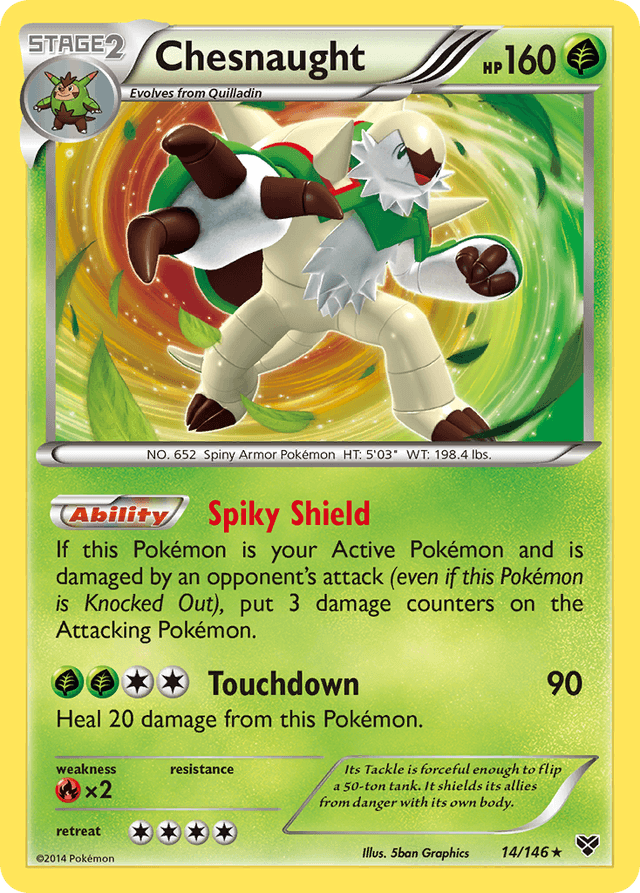 Carta Chesnaught 14/146 do set XY — Pokémon TCG | Bynx