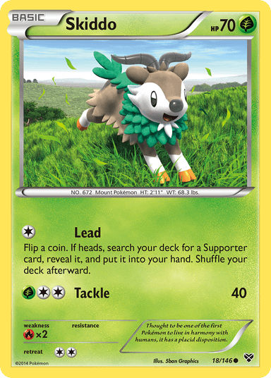 Carta Skiddo 18/146 do set XY — Pokémon TCG | Bynx