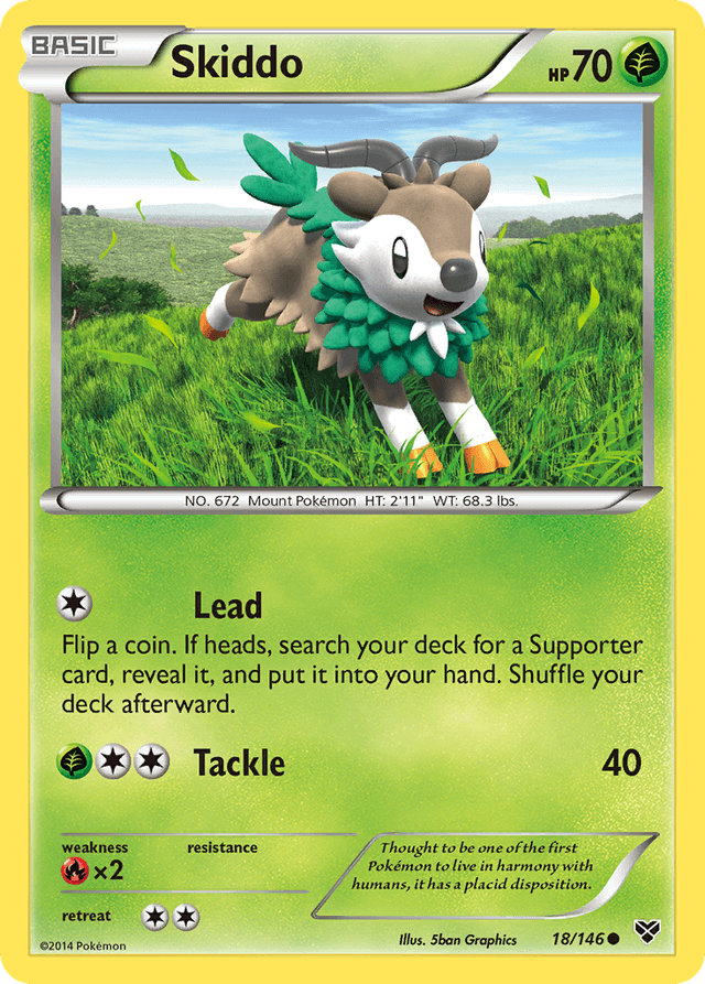 Carta Skiddo 18/146 do set XY — Pokémon TCG | Bynx