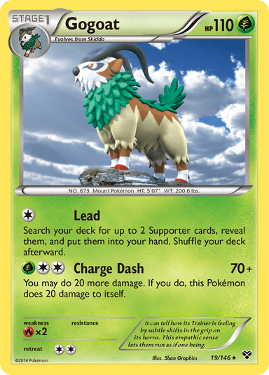 Carta Gogoat 19/146 do set XY — Pokémon TCG | Bynx