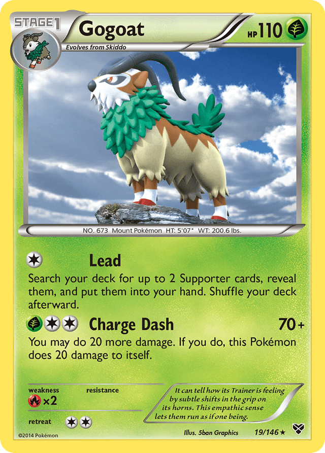 Carta Gogoat 19/146 do set XY — Pokémon TCG | Bynx