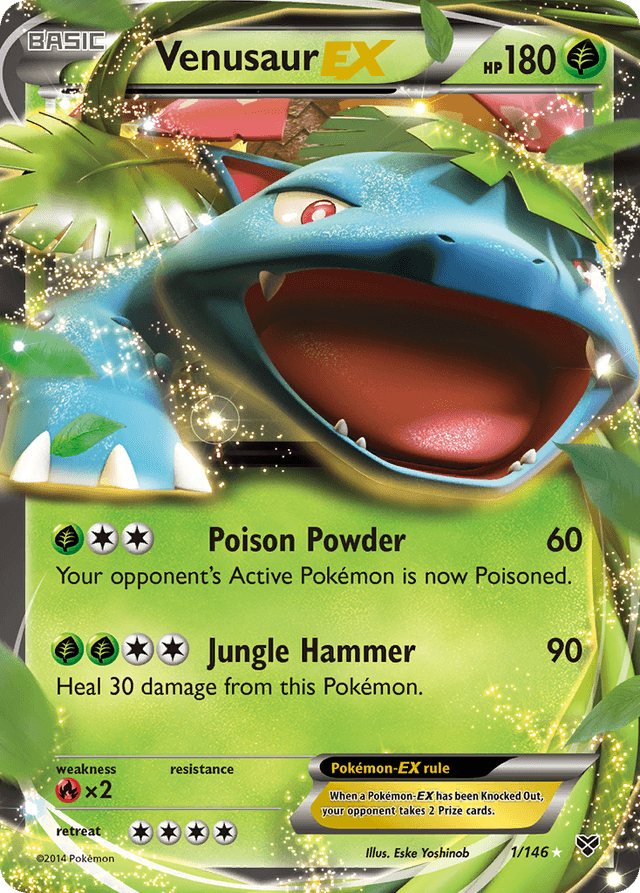 Carta Venusaur-EX 1/146 do set XY — Pokémon TCG | Bynx