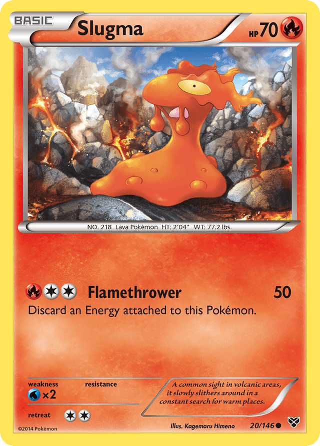 Carta Slugma 20/146 do set XY — Pokémon TCG | Bynx