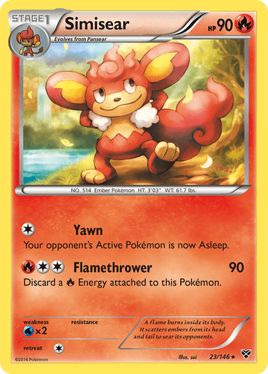 Carta Simisear 23/146 do set XY — Pokémon TCG | Bynx