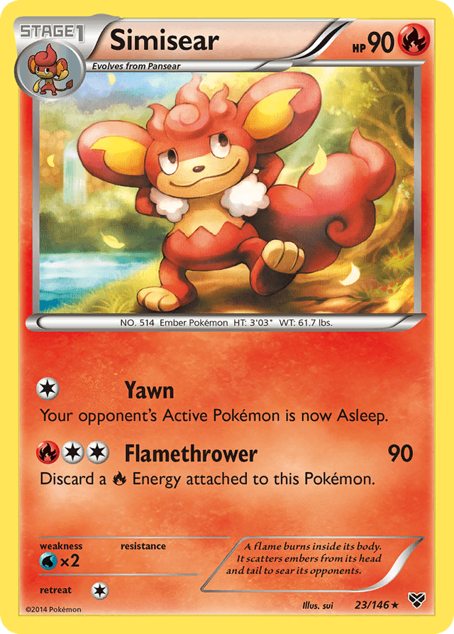 Carta Simisear 23/146 do set XY — Pokémon TCG | Bynx