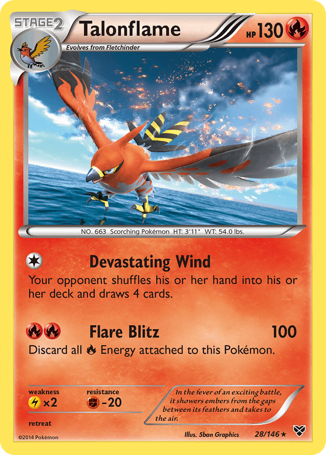 Carta Talonflame 28/146 do set XY — Pokémon TCG | Bynx