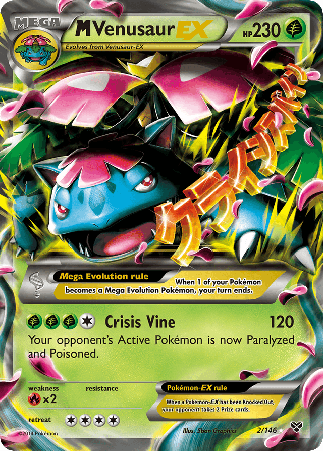Carta M Venusaur-EX 2/146 do set XY — Pokémon TCG | Bynx