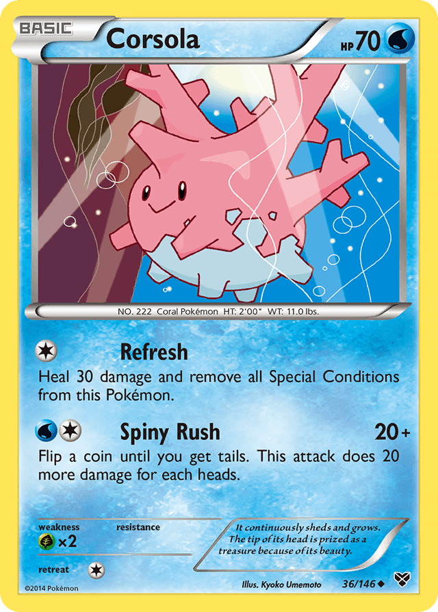 Carta Corsola 36/146 do set XY — Pokémon TCG | Bynx