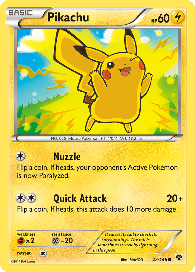 Carta Pikachu 42/146 do set XY — Pokémon TCG | Bynx