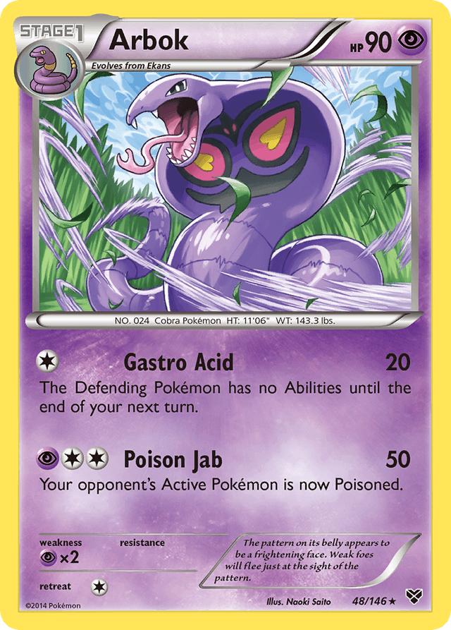 Carta Arbok 48/146 do set XY — Pokémon TCG | Bynx