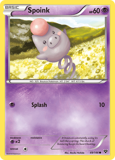 Carta Spoink 49/146 do set XY — Pokémon TCG | Bynx