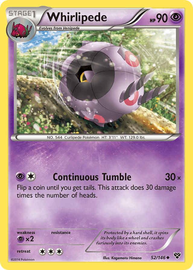 Carta Whirlipede 52/146 do set XY — Pokémon TCG | Bynx