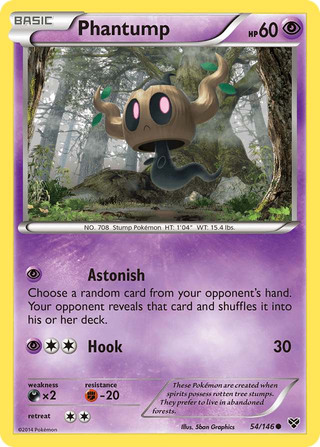 Carta Phantump 54/146 do set XY — Pokémon TCG | Bynx
