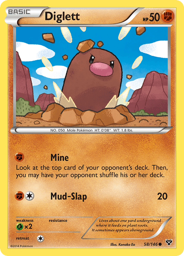 Carta Diglett 58/146 do set XY — Pokémon TCG | Bynx