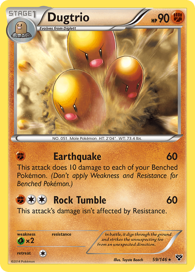 Carta Dugtrio 59/146 do set XY — Pokémon TCG | Bynx