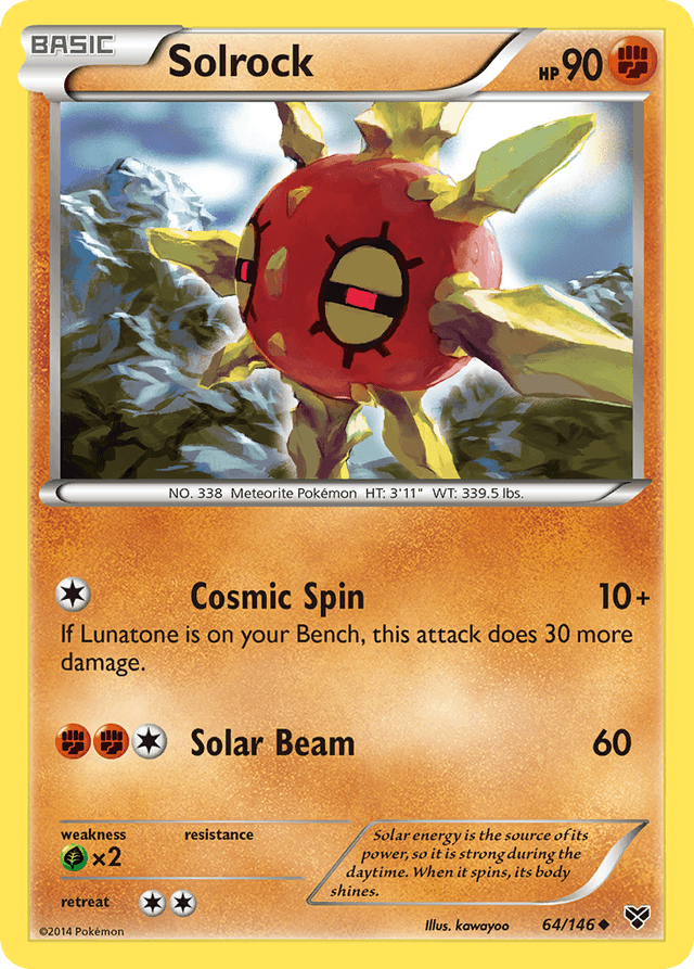 Carta Solrock 64/146 do set XY — Pokémon TCG | Bynx