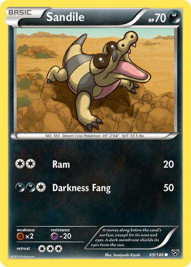 Carta Sandile 69/146 do set XY — Pokémon TCG | Bynx
