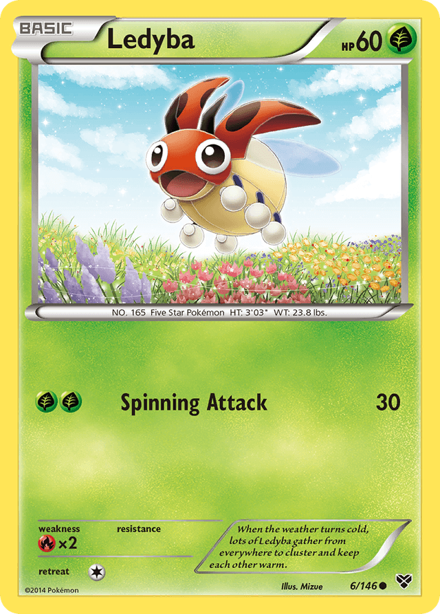 Carta Ledyba 6/146 do set XY — Pokémon TCG | Bynx