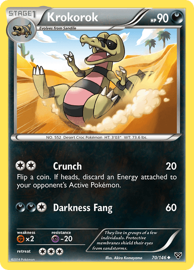 Carta Krokorok 70/146 do set XY — Pokémon TCG | Bynx