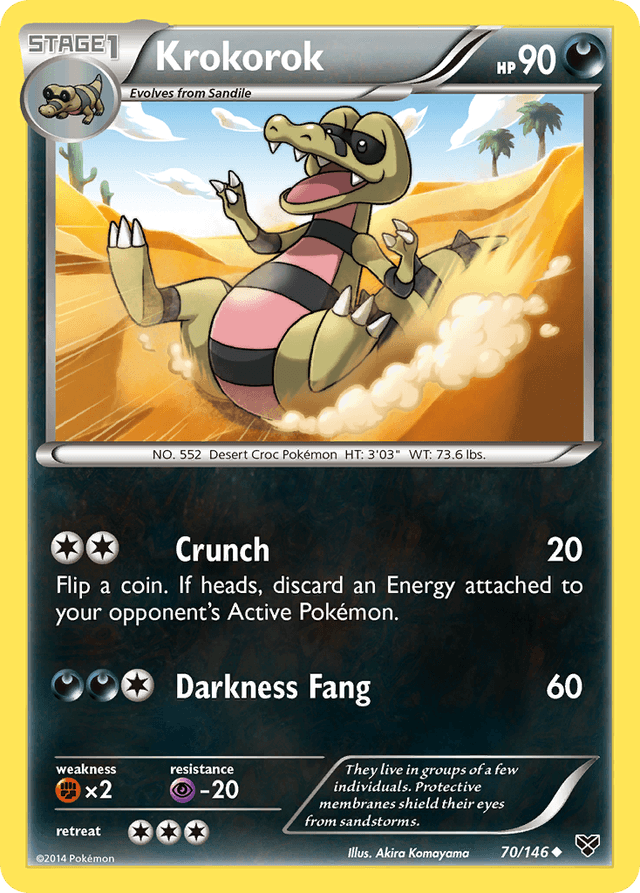 Carta Krokorok 70/146 do set XY — Pokémon TCG | Bynx