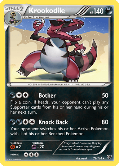 Carta Krookodile 71/146 do set XY — Pokémon TCG | Bynx