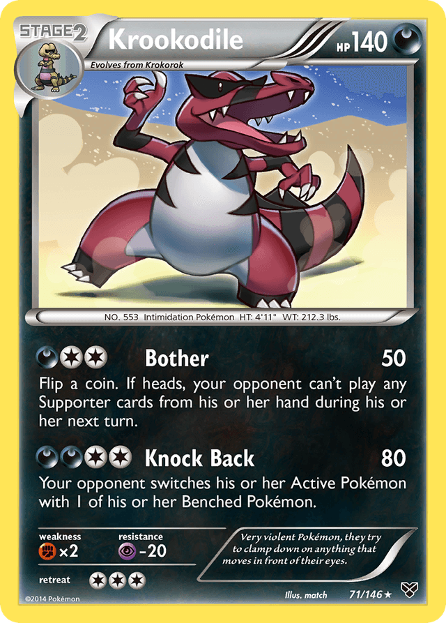 Carta Krookodile 71/146 do set XY — Pokémon TCG | Bynx