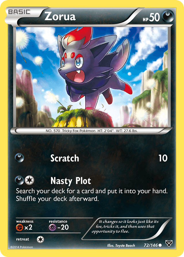 Carta Zorua 72/146 do set XY — Pokémon TCG | Bynx