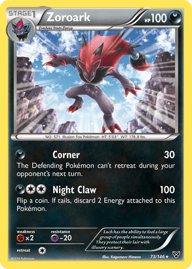 Carta Zoroark 73/146 do set XY — Pokémon TCG | Bynx
