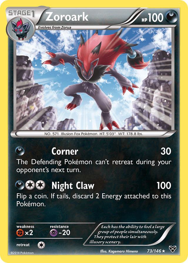 Carta Zoroark 73/146 do set XY — Pokémon TCG | Bynx