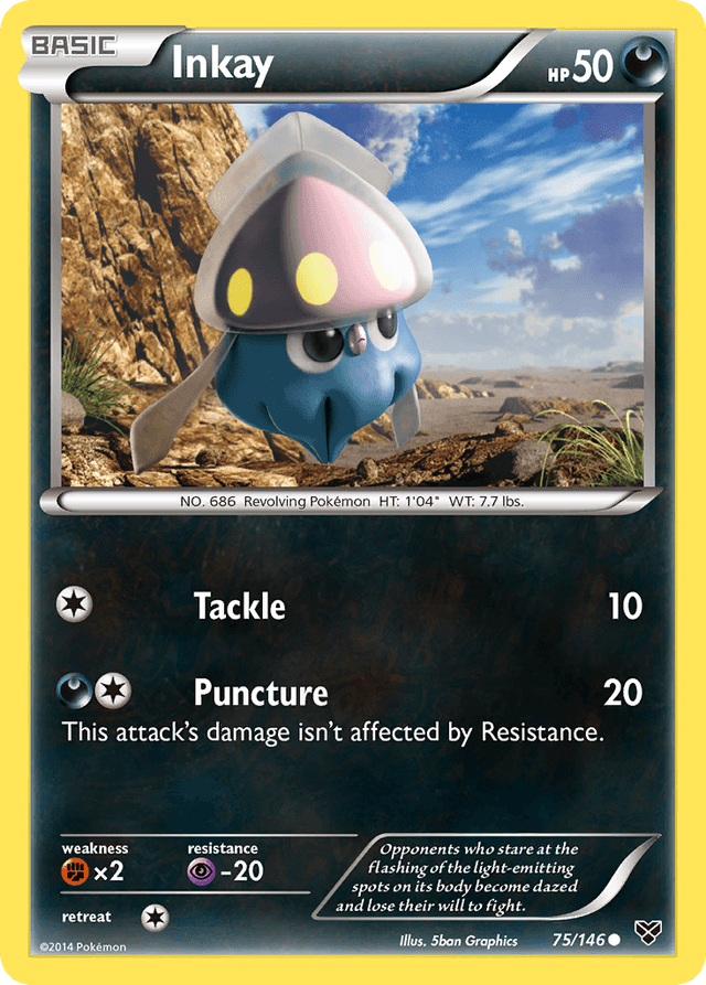 Carta Inkay 75/146 do set XY — Pokémon TCG | Bynx