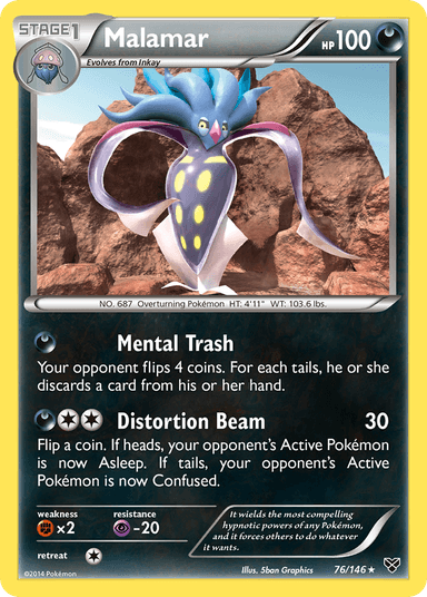 Carta Malamar 76/146 do set XY — Pokémon TCG | Bynx
