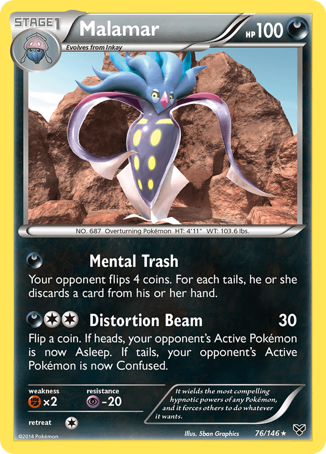 Carta Malamar 76/146 do set XY — Pokémon TCG | Bynx