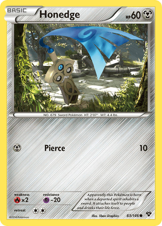 Carta Honedge 83/146 do set XY — Pokémon TCG | Bynx