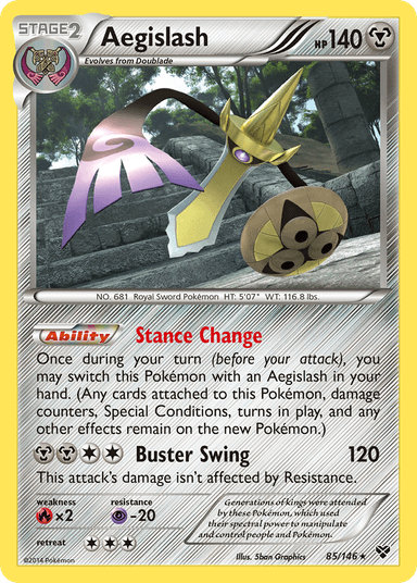 Carta Aegislash 85/146 do set XY — Pokémon TCG | Bynx