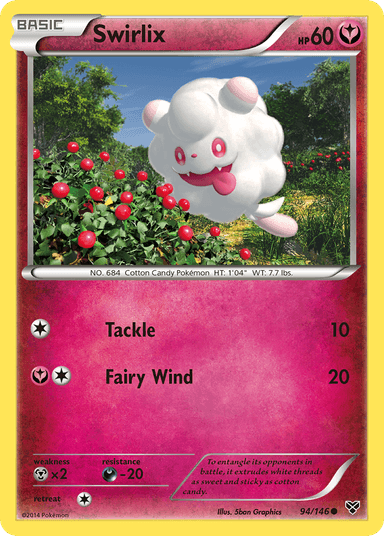 Carta Swirlix 94/146 do set XY — Pokémon TCG | Bynx