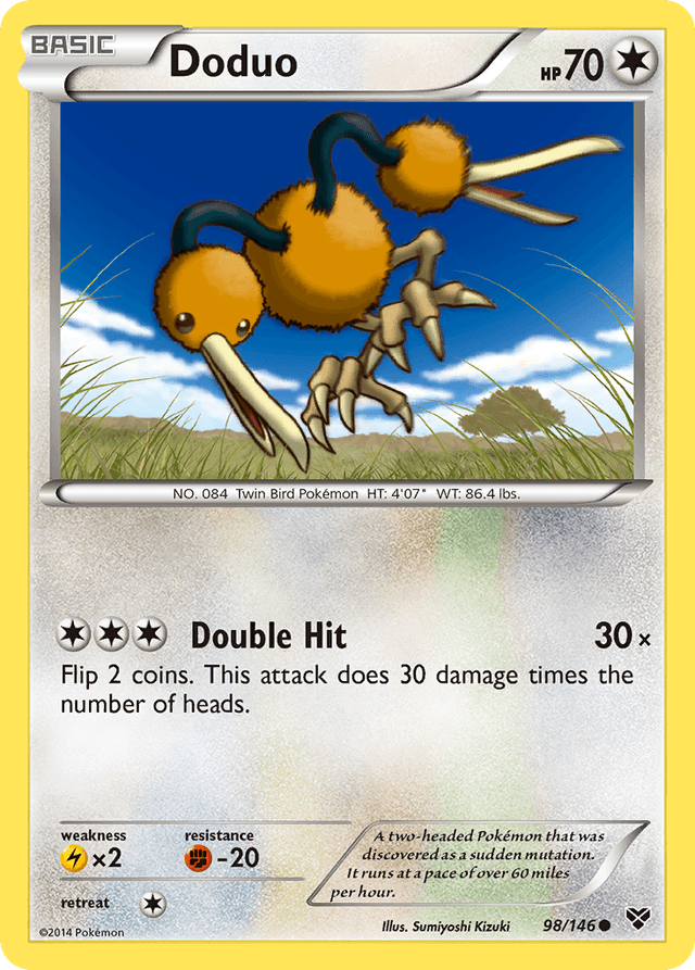 Carta Doduo 98/146 do set XY — Pokémon TCG | Bynx