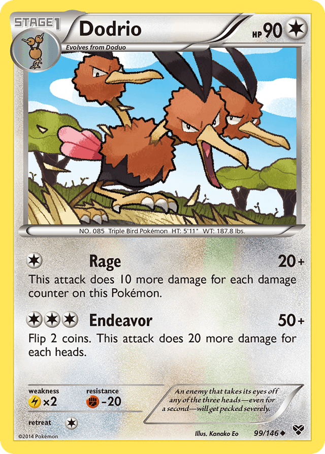 Carta Dodrio 99/146 do set XY — Pokémon TCG | Bynx